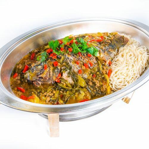 Taste Spicy Pickled Vege Live Whole Fish
